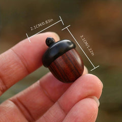Wood Medicine Pill Box Mini Rescue Wooden Pill Case Portable Tablets Storage