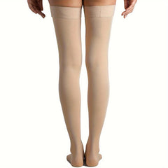 Open Toe Thigh High Compression Stockings 20-30 mmHg Support