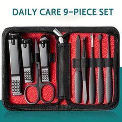 9pcs Nail Clipper Manicure Pedicure Set Large Adult