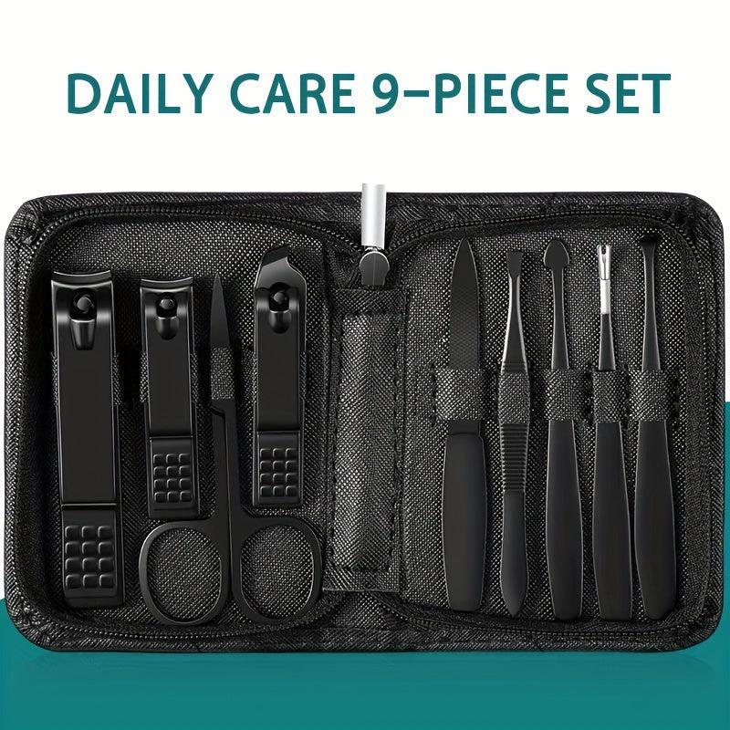 9pcs Nail Clipper Manicure Pedicure Set Large Adult