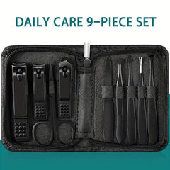 9pcs Nail Clipper Manicure Pedicure Set Large Adult