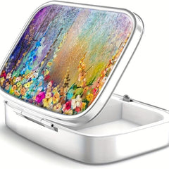 2 Compartment Pill Box Portable Case for Pocket or Purse