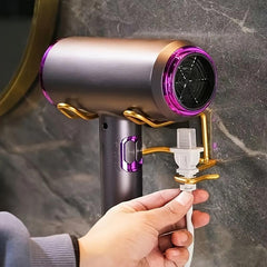 Wall Mounted Hair Dryer Holder Bathroom Storage Rack