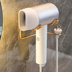 Wall Mounted Hair Dryer Holder Bathroom Storage Rack