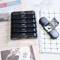 1pc Pill Case Weekly 21 compartment Pill Box Sorting Box
