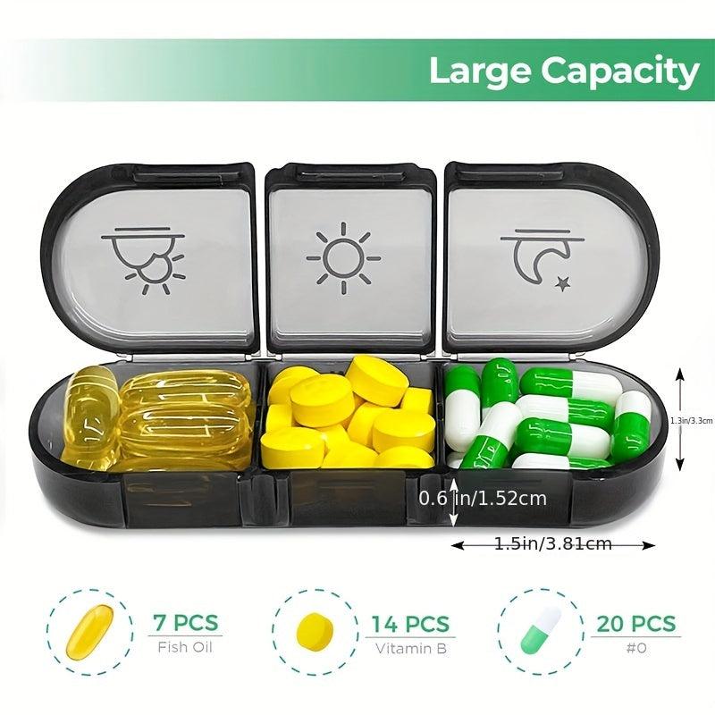 1pc Pill Case Weekly 21 compartment Pill Box Sorting Box