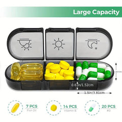 1pc Pill Case Weekly 21 compartment Pill Box Sorting Box