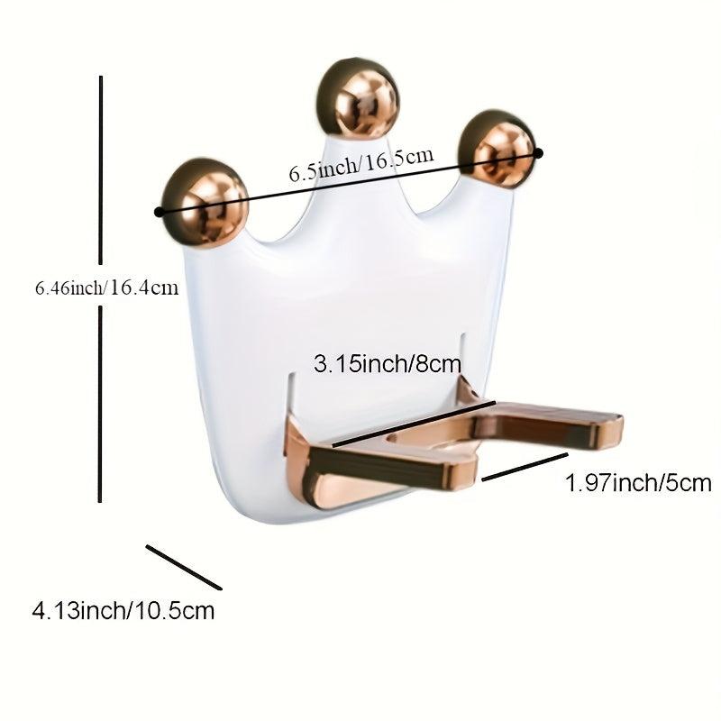 Foldable Crown Hair Dryer Bracket No Need For Drilling - 17 14 10