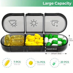Large Weekly Pill Case Organizer 3 Times Portable Bag Pill Box