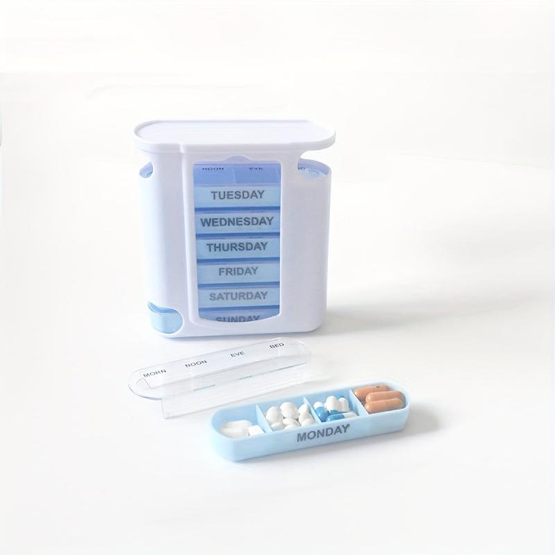 Portable Moisture-Proof Pill Box with 28 Compartments