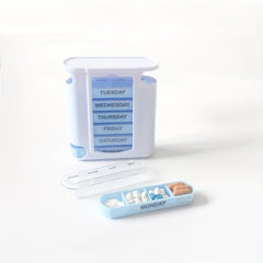 Portable Moisture-Proof Pill Box with 28 Compartments