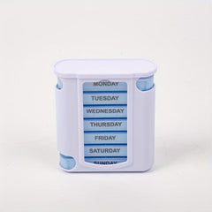 Portable Moisture-Proof Pill Box with 28 Compartments