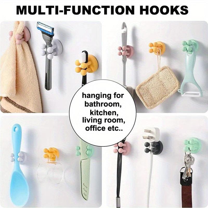 Silicone Toothbrush Razor Holders Hook Wall Door Hooks for Home Office