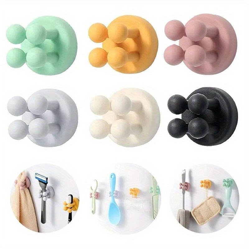Silicone Toothbrush Razor Holders Hook Wall Door Hooks for Home Office