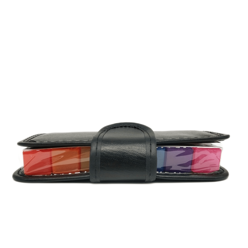 Colorful 7-Day Pill Box 28 Grids 7 Colors Rainbow Leather Clip Medicine Box