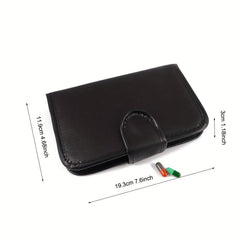 Colorful 7-Day Pill Box 28 Grids 7 Colors Rainbow Leather Clip Medicine Box