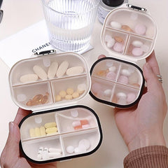Portable Daily Pill Case 7 Compartments for Pocket Purse