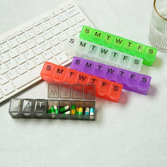 Portable Pill Organizer 7 Compartments Travel Pill Box