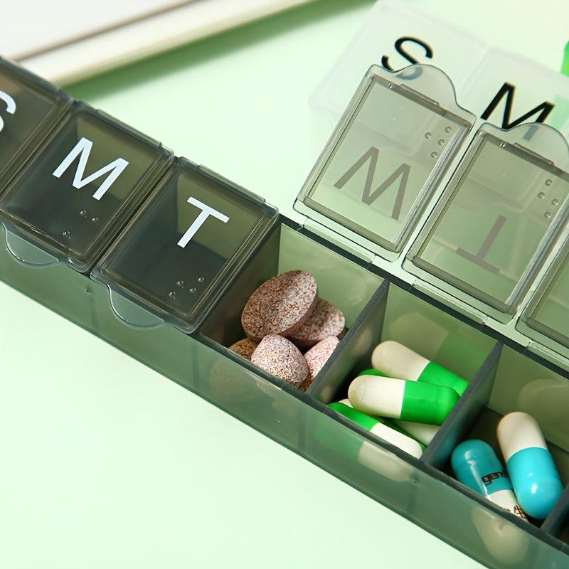 Portable Pill Organizer 7 Compartments Travel Pill Box