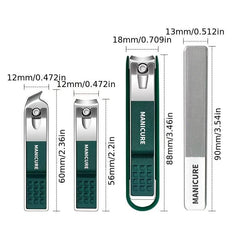 4pcs Household Nail Clipper Set High-end Pedicure Tool Set Box