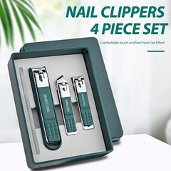 4pcs Household Nail Clipper Set High-end Pedicure Tool Set Box