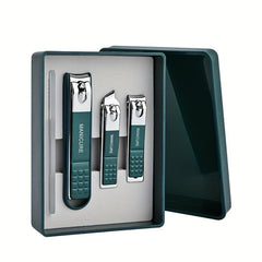 4pcs Household Nail Clipper Set High-end Pedicure Tool Set Box