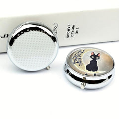Moon Cat Pill Box 3 Compartment Mini Medicine Organizer