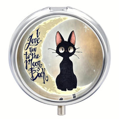 Moon Cat Pill Box 3 Compartment Mini Medicine Organizer