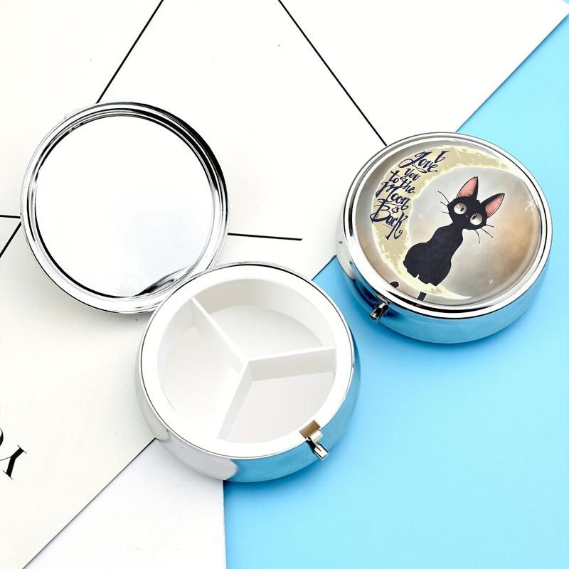 Moon Cat Pill Box 3 Compartment Mini Medicine Organizer