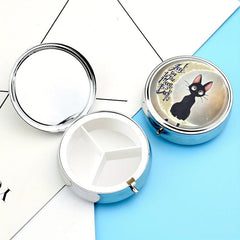 Moon Cat Pill Box 3 Compartment Mini Medicine Organizer