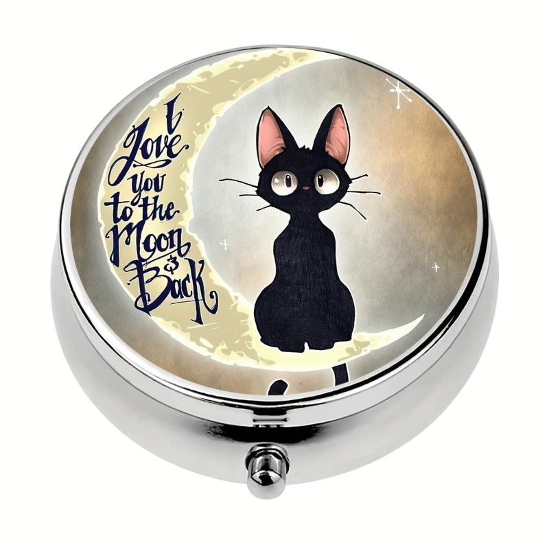 Moon Cat Pill Box 3 Compartment Mini Medicine Organizer