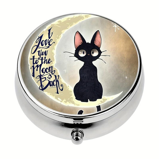 Moon Cat Pill Box 3 Compartment Mini Medicine Organizer