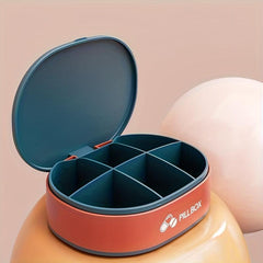 Waterproof Small Pill Box Pocket Purse 6 Compartments Pill Case