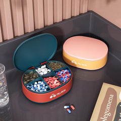 Waterproof Small Pill Box Pocket Purse 6 Compartments Pill Case