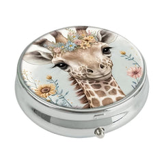 Giraffe Pill Box 3 Compartment Mini Pocket Purse Portable Organizer