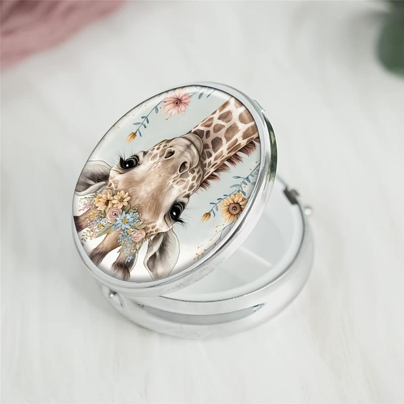 Giraffe Pill Box 3 Compartment Mini Pocket Purse Portable Organizer