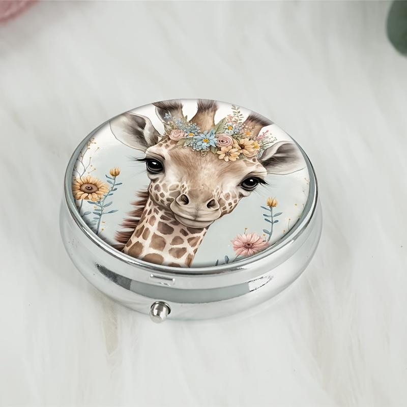 Giraffe Pill Box 3 Compartment Mini Pocket Purse Portable Organizer