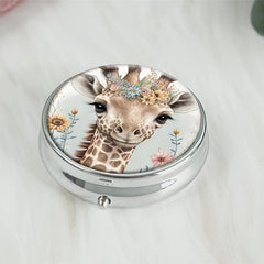 Giraffe Pill Box 3 Compartment Mini Pocket Purse Portable Organizer