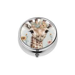 Giraffe Pill Box 3 Compartment Mini Pocket Purse Portable Organizer