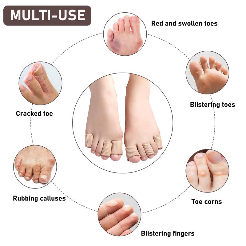 3pcs Toe Cushion Tube Gel Separator Spacer Pain Relief Women Men