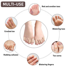 3pcs Toe Cushion Tube Gel Separator Spacer Pain Relief Women Men