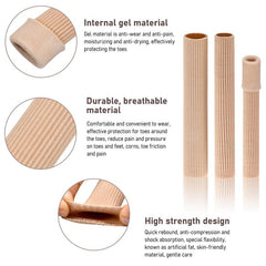 3pcs Toe Cushion Tube Gel Separator Spacer Pain Relief Women Men