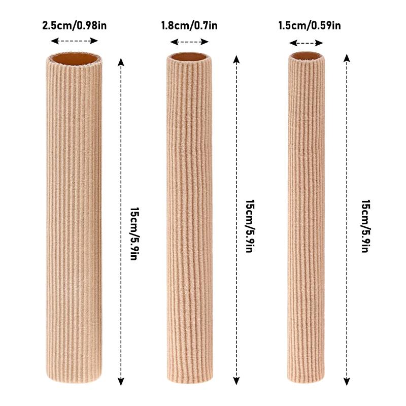 3pcs Toe Cushion Tube Gel Separator Spacer Pain Relief Women Men