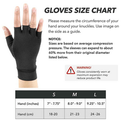 Copper Half Finger Pressure Glove Compression Gloves Pain Relief