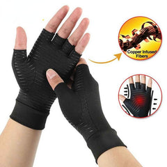 Copper Half Finger Pressure Glove Compression Gloves Pain Relief