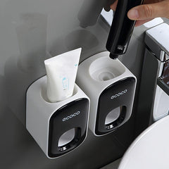Toothbrush Holder Squeeze Toothpaste Set Wall Hanging Punch Installation