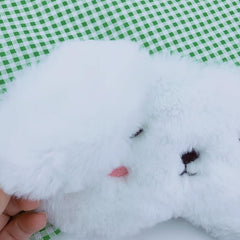 Plush Big Dog Eye Mask for Sleep Travel Nap