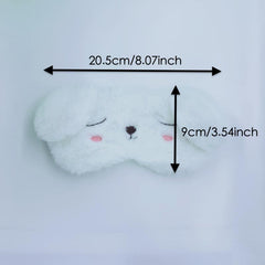 Plush Big Dog Eye Mask for Sleep Travel Nap