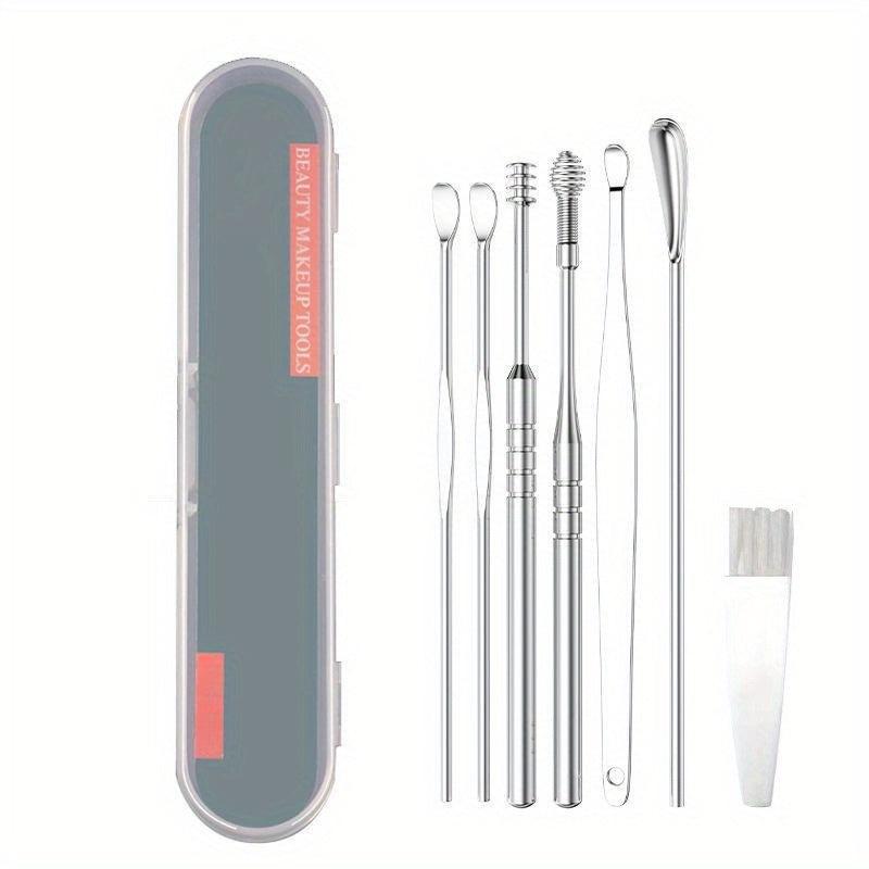 8pcs Stainless Steel Spiral Ear Picking Spoon Set