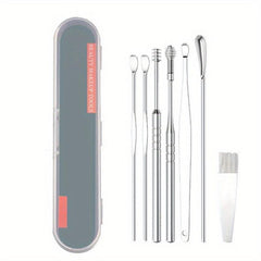 8pcs Stainless Steel Spiral Ear Picking Spoon Set